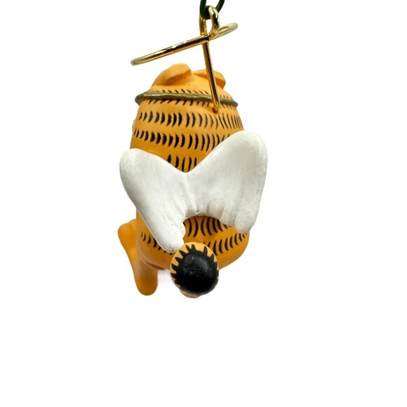 Vintage Hallmark Keepsake Ornament Garfield Angel On Star Wing Halo 1991 QX517-7 - Picture 6 of 7